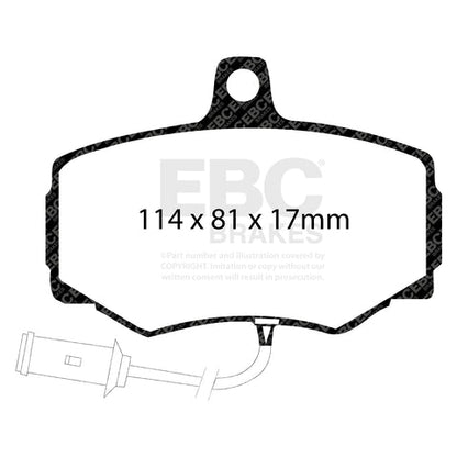 EBC Redstuff 3000 Series Sport Brake Pad Set (DP3756C) Image 1
