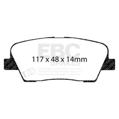 EBC Greenstuff 2000 Series Sport Brake Pad Set (DP21806) Image 3