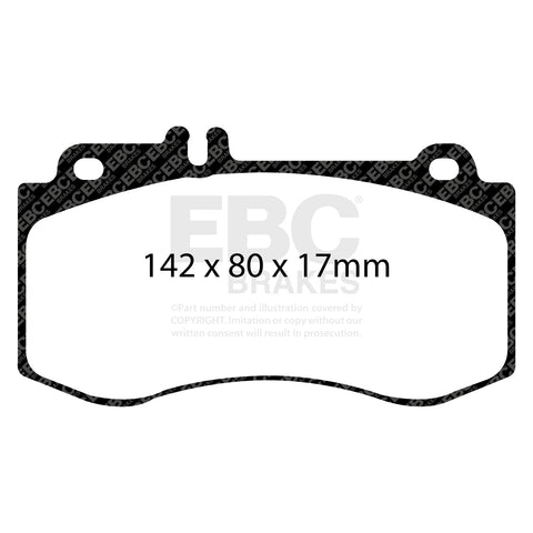 EBC Redstuff 3000 Series Sport Brake Pad Set (DP31857C) Image 1