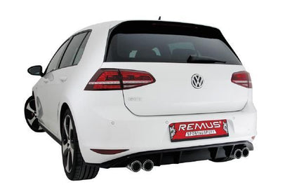 Axle-Back System for Golf 7 AU & Seat Leon 5F Silencer (954112 1600) | 4x 84mm Full Carbon Tips