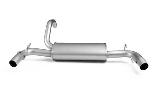 Axle Back Exhaust for Abarth 500 Typ(e) 312 2x 100mm Titanium Black Tips