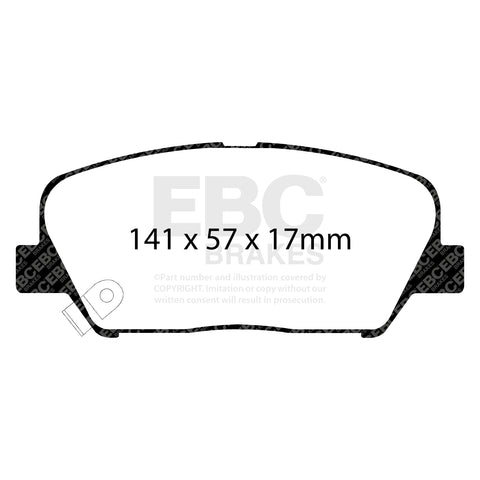 EBC Redstuff 3000 Series Sport Brake Pad Set (DP31856C) Image 2