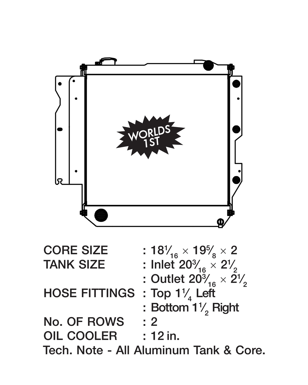 CSF All-Aluminium Radiator for Jeep Wrangler TJ 2.4 & 4.0 (2005-2006) - image 2