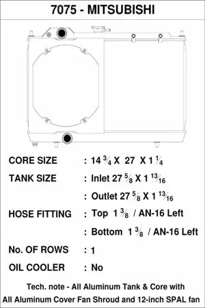 CSF Slim Full-Size Radiator with 12-inch Fan for Mitsubishi Lancer Evo IV-IX (Manual) - image 5