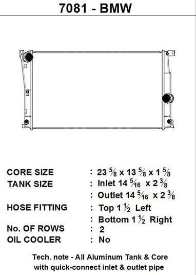 CSF All-Aluminium Radiator for BMW F2x / F3x 2, 3 & 4 Series (Automatic) - image 3