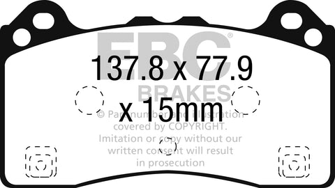 EBC Racing RP-1 Track and Race Brake Pads (DP82274RP1) Image 2