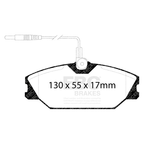 EBC Greenstuff 2000 Series Sport Brake Pad Set (DP2949) Image 2