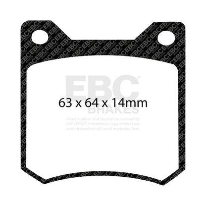 EBC Yellowstuff 4000 Series Street and Track Brake Pad Set (DP4162R)