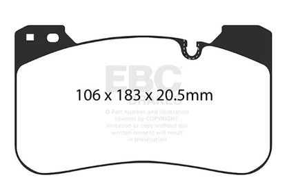 EBC Racing RP-1 Track and Race Brake Pads (DP82331RP1) Image 4