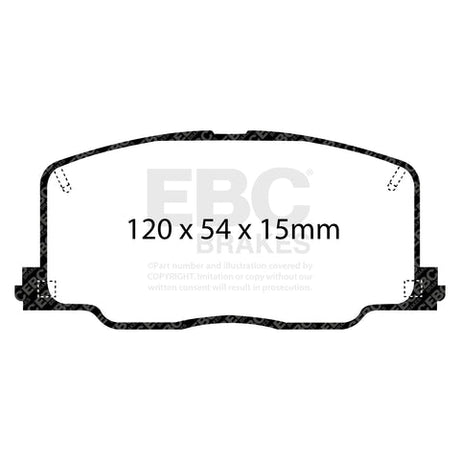EBC Yellowstuff 4000 Series Street and Track Brake Pad Set (DP4725R) Image 1