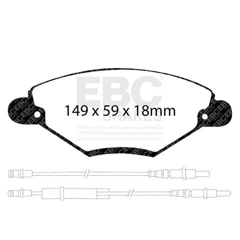 EBC Greenstuff 2000 Series Sport Brake Pad Set (DP21371) Image 3