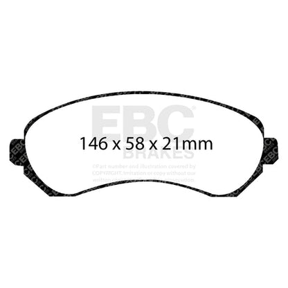 EBC Greenstuff 6000 Series Truck and SUV Brake Pad Set (DP61628) Image 2