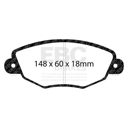 EBC Ultimax OE Replacement Brake Pad Set (DP1322) Image 1