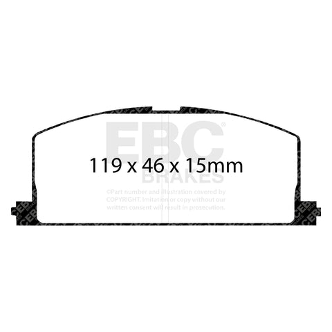 EBC Greenstuff 2000 Series Sport Brake Pad Set (DP2453) Image 4