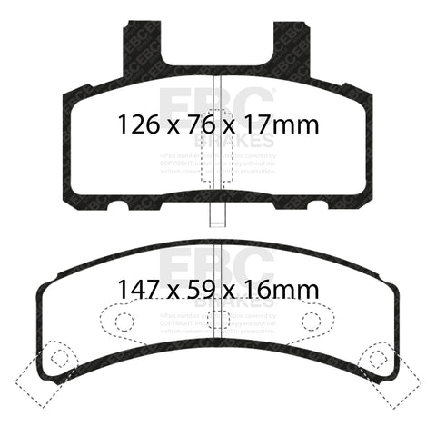 EBC Ultimax OE Replacement Brake Pad Set (DP1273) Image 2