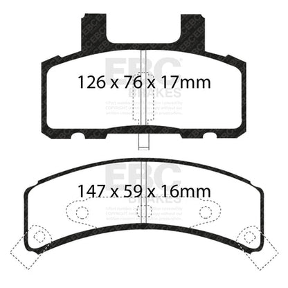 EBC Greenstuff 6000 Series Truck and SUV Brake Pad Set (DP61273) Image 1