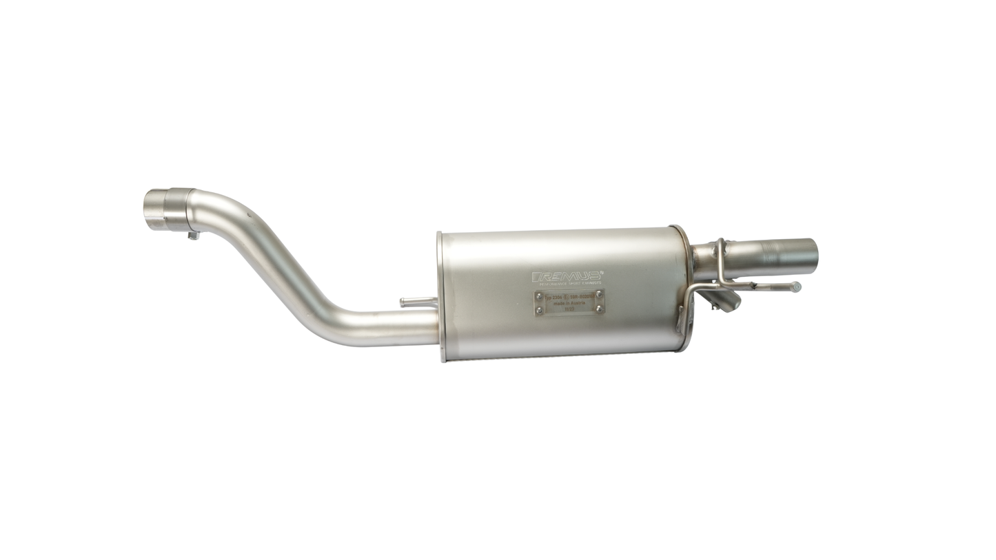 Axle Back Exhaust System for HYUNDAI i20 N Performance Typ BC3 Racing Sport Silencer | 2x 84mm Street Race Black Chrome Tips