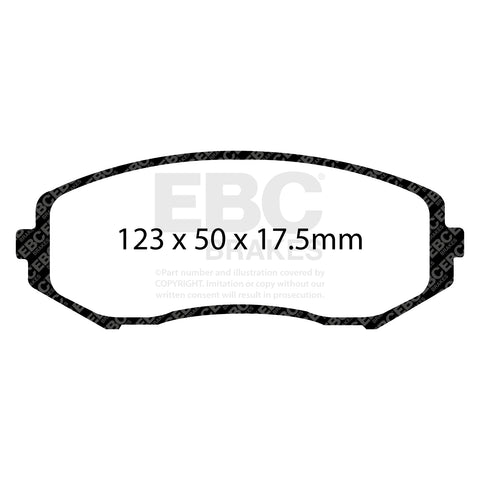 EBC Greenstuff 6000 Series Truck and SUV Brake Pad Set (DP61818) Image 1