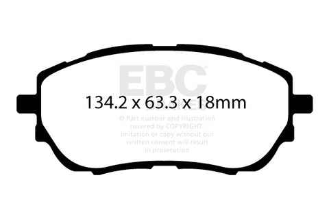 EBC Ultimax OE Replacement Brake Pad Set (DPX2176) Image 3