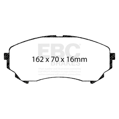 EBC Greenstuff 2000 Series Sport Brake Pad Set (DP21828) Image 3