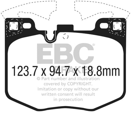 EBC Redstuff 3000 Series Sport Brake Pad Set (DP32302C) Image 1