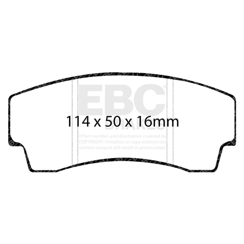 EBC SR11 Racing Brake Pads - (DP8008.16SR11) Front Image 1