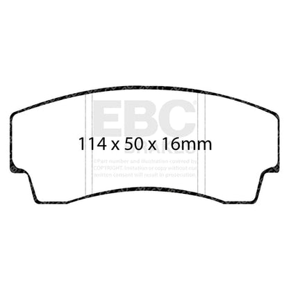 EBC Racing RP-X Track and Race Brake Pads (DP8008RPX) Image 1