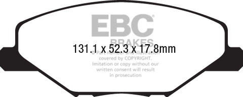 EBC Greenstuff 2000 Series Sport Brake Pad Set (DP22211) Image 1