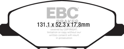 EBC Greenstuff 2000 Series Sport Brake Pad Set (DP22211) Image 1