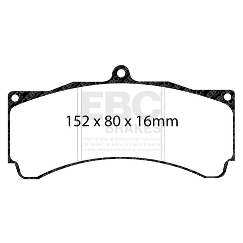 EBC Racing RP-1 Track and Race Brake Pads (DP8032RP1) Image 4