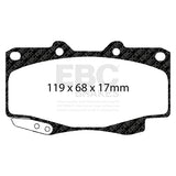 EBC Yellowstuff 4000 Series Street and Track Brake Pad Set (DP42005R) Image 4