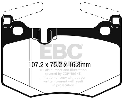 EBC Redstuff 3000 Series Sport Brake Pad Set (DP32261C) Image 1