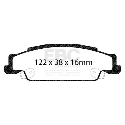 EBC Greenstuff 2000 Series Sport Brake Pad Set (DP21646) Image 1