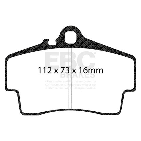 EBC Racing RP-X Track and Race Brake Pads (DP81208RPX) Image 1