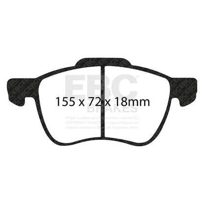 EBC Greenstuff 2000 Series Sport Brake Pad Set (DP21229) Image 2