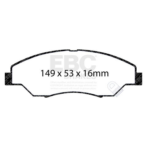 EBC Greenstuff 6000 Series Truck and SUV Brake Pad Set (DP61404) Image 4