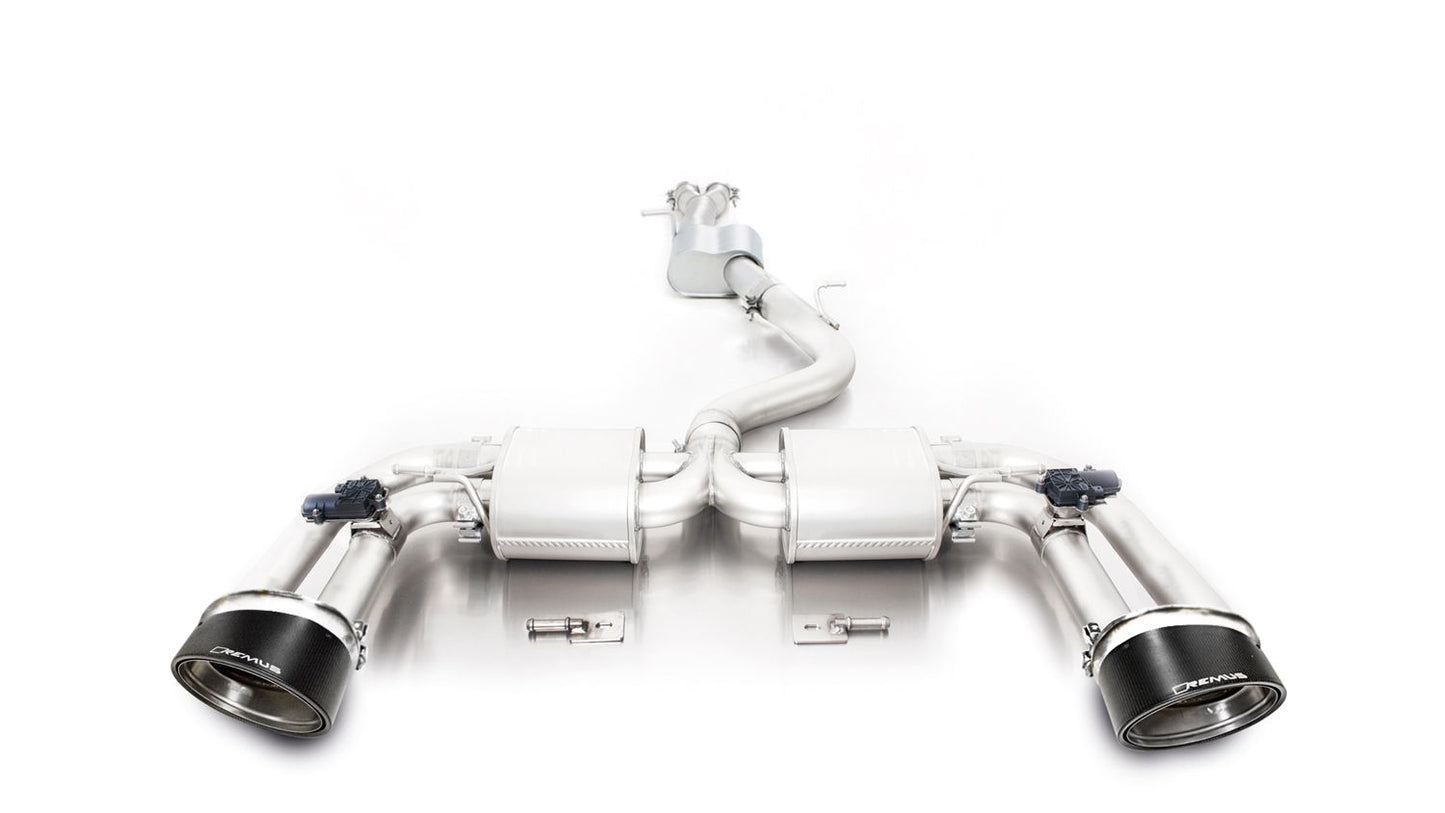 GPF-Back Exhaust for Audi RS3 Limo/Sportback Quattro 8V (MY 2017-) Racing | 4x 84mm Chrome Rolled Edge Tips