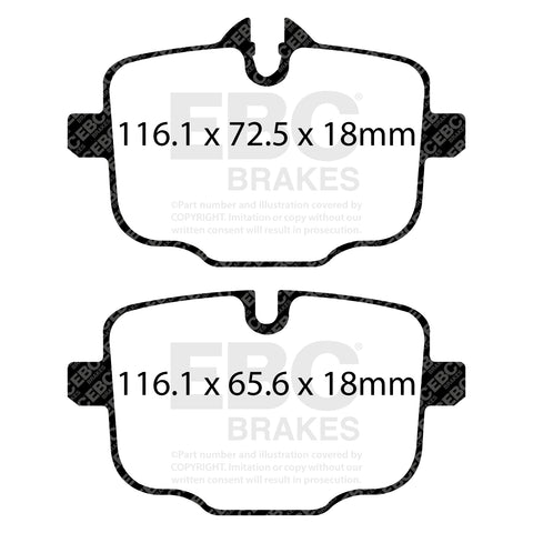 EBC RP1 Brake Pads DP82089RP1 Rear Image 2