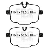 EBC RP1 Brake Pads DP82089RP1 Rear Image 2