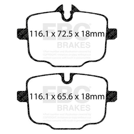EBC RP1 Brake Pads DP82089RP1 Rear Image 2