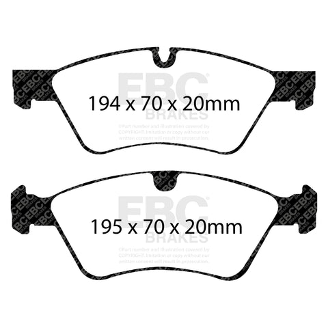 EBC Greenstuff 2000 Series Sport Brake Pad Set (DP21592) Image 3