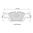 PBS BMW E36 from 316i to 328i (not 323i 2.5) Front Pads 8001 - FD Racing
