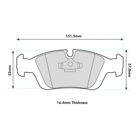 PBS BMW E36 from 316i to 328i (not 323i 2.5) Front Pads 8001 - FD Racing