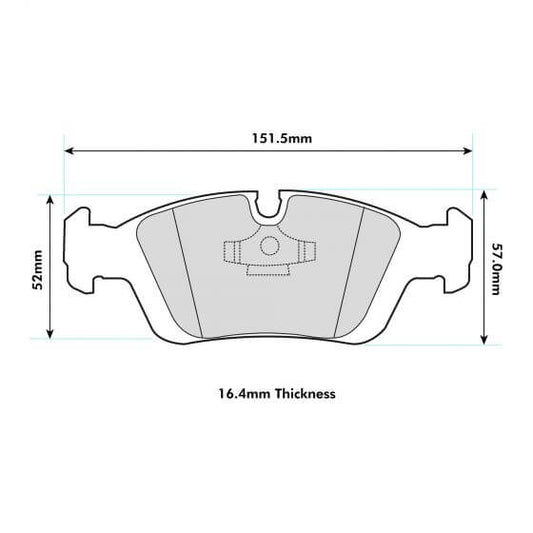 PBS BMW E36 from 316i to 328i (not 323i 2.5) Front Pads 8001
