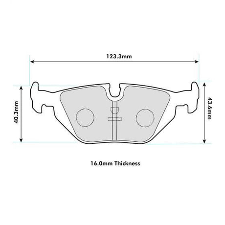 PBS BMW All E36 Rear (excluding M3) Performance Brake Pad 8002 - FD Racing