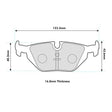 PBS BMW All E36 Rear (excluding M3) Performance Brake Pad 8002 - FD Racing