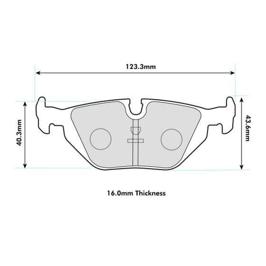 PBS BMW All E36 Rear (excluding M3) Performance Brake Pad 8002