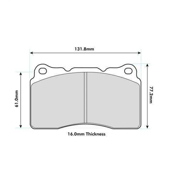 PBS Renault Megane IV (B9A/M/N) 1.8 RS 300hp Front Performance Brake Pads 8017 - FD Racing