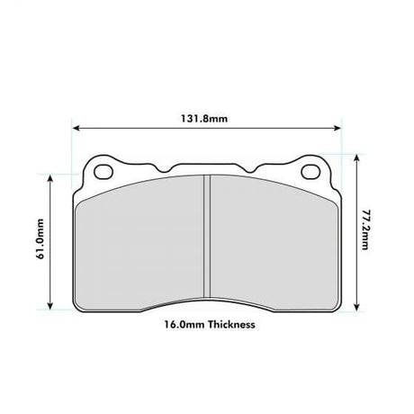 PBS Renault Megane IV (B9A/M/N) 1.8 RS 300hp Front Performance Brake Pads 8017 - FD Racing