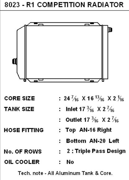 CSF R-1 Triple-Pass Competition Radiator (Universal, V-Mount Ready) - image 3